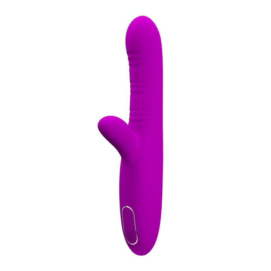 PRETTY LOVE - ANGELIQUE VIBRATORE MULTIFUNZIONE + STIMOLATORE CLITORIDE VIOLA